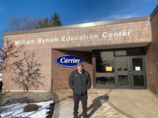 Jose Luis Lopez at the Carrier William Bynum Education Center for refrigeration training