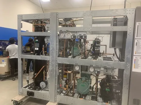 Commercial refrigeration compressor rack system